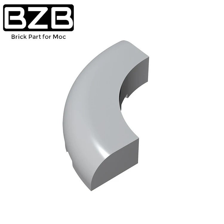 

BZB 10Pcs MOC 24599 Brick Round Corner 5 x 5 x 1 without Studs Compatible Particle Building Block Parts DIY Puzzle Toys Kid Gift