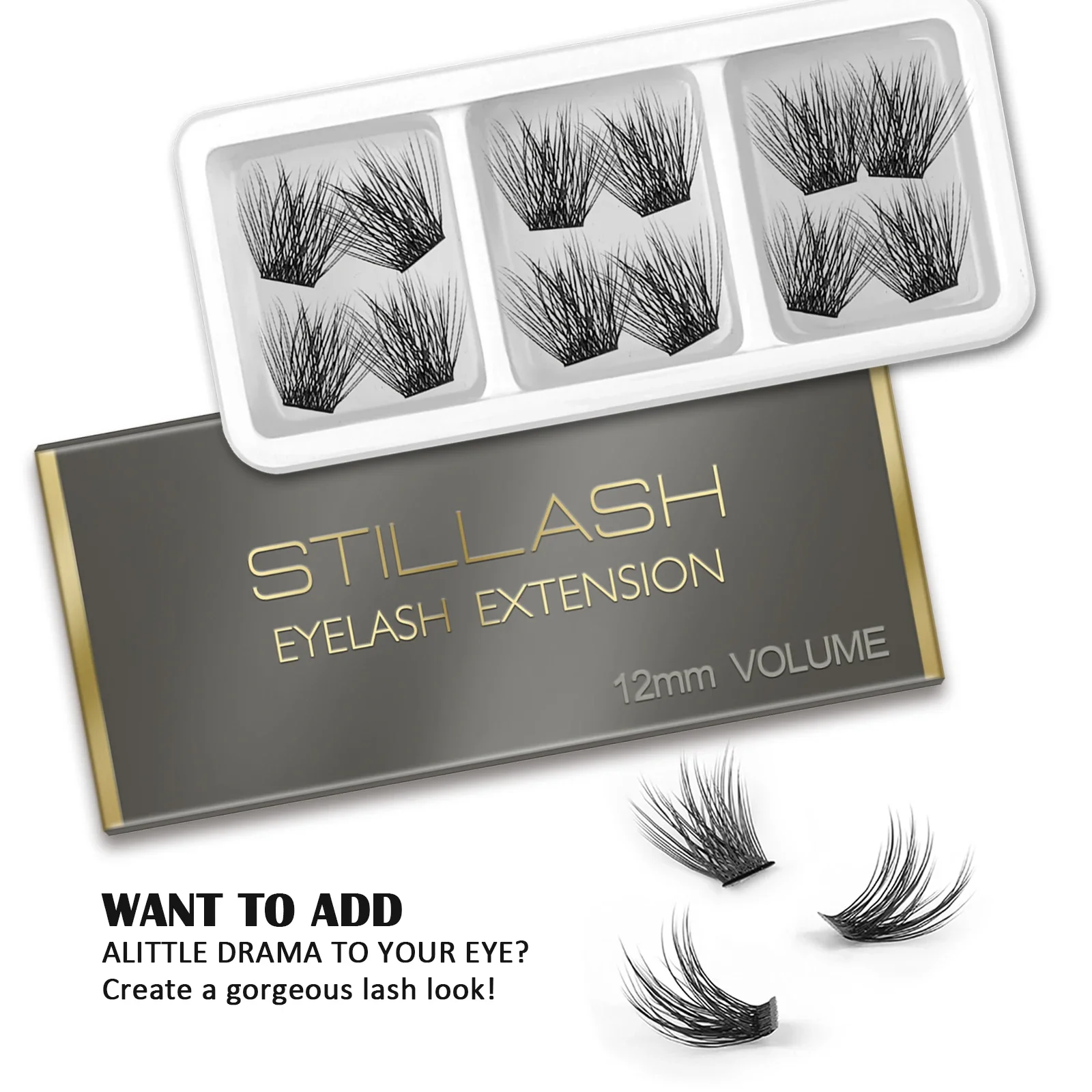 Натуральный Портативный Многоразовый Набор Накладных Ресниц Для Объемного