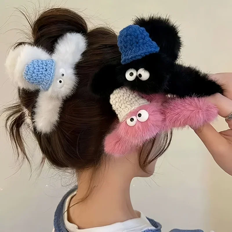 Новое поступление осенне-зимний высококачественный плюшевый коготь для волос