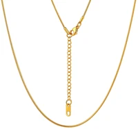 chainspro women 1 2mm slim snake chain replacement necklace 18 30%e2%80%9c length 18k goldrose gold plated cp797