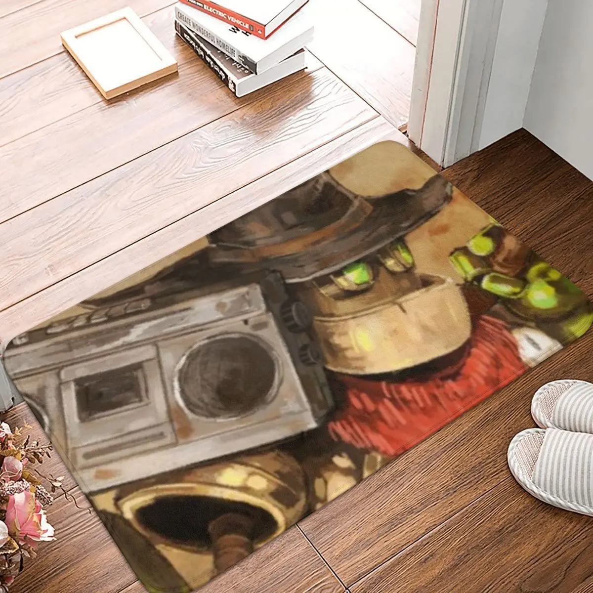 Противоскользящий коврик Steam World Dig для ванной рок ковбойский прихожей