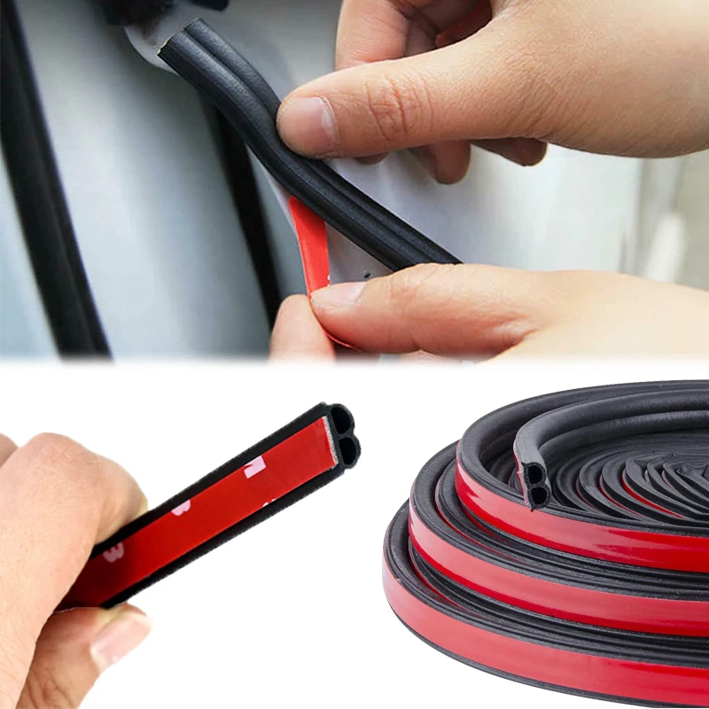 

Car Door Rubber Seal Strips Sticker B Shape Weatherstrip Sound Insulation Sealing Automobiles Interior Accessories 5/8/10 Meters