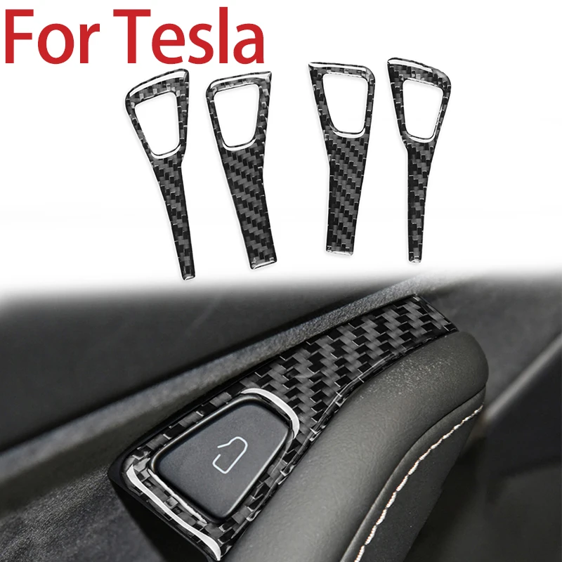 

4 шт., декоративные кнопки для стеклоподъемника Tesla Model 3