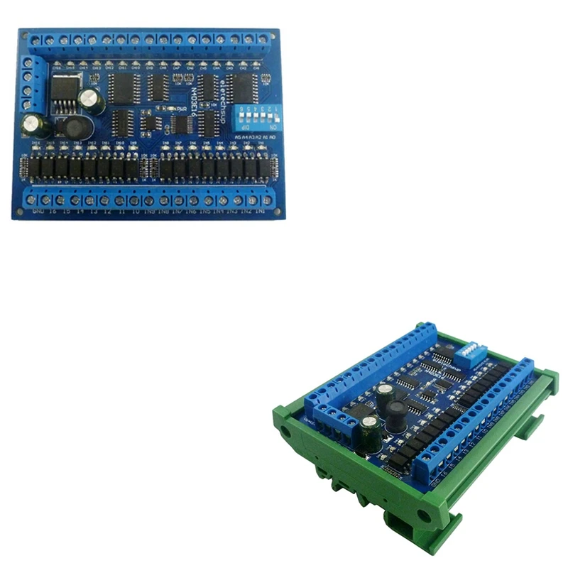 DC 12V 24V 16 вход 16 выход RS485 пульт дистанционного управления PLC IO Плата расширения Modbus RTU модуль