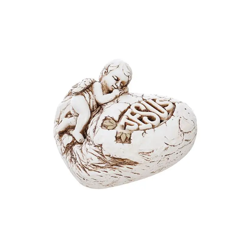 

Creative Jesus Angel Glowing Ornament Catholic Religious Glow Statue Decoration Home Living Room Decor Religious Glow Crafts