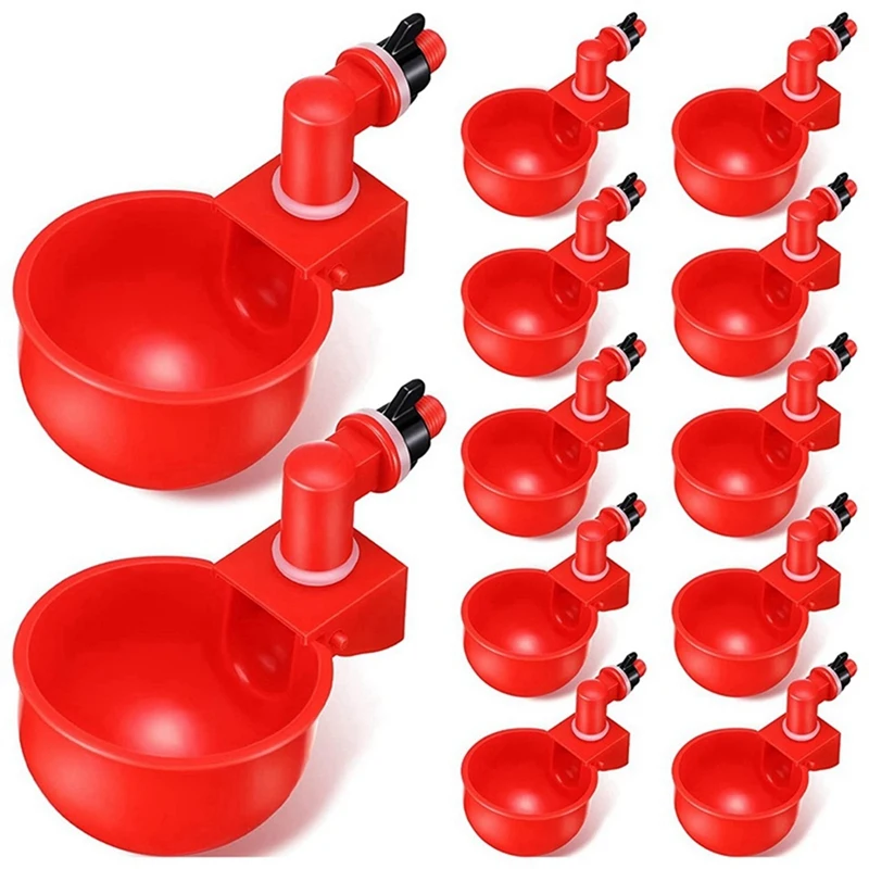 

36PCS Chicken Watering Cup Automatic Filling Waterer Poultry Drinking Bowl Thread Watering Feeder Cup For Chicken