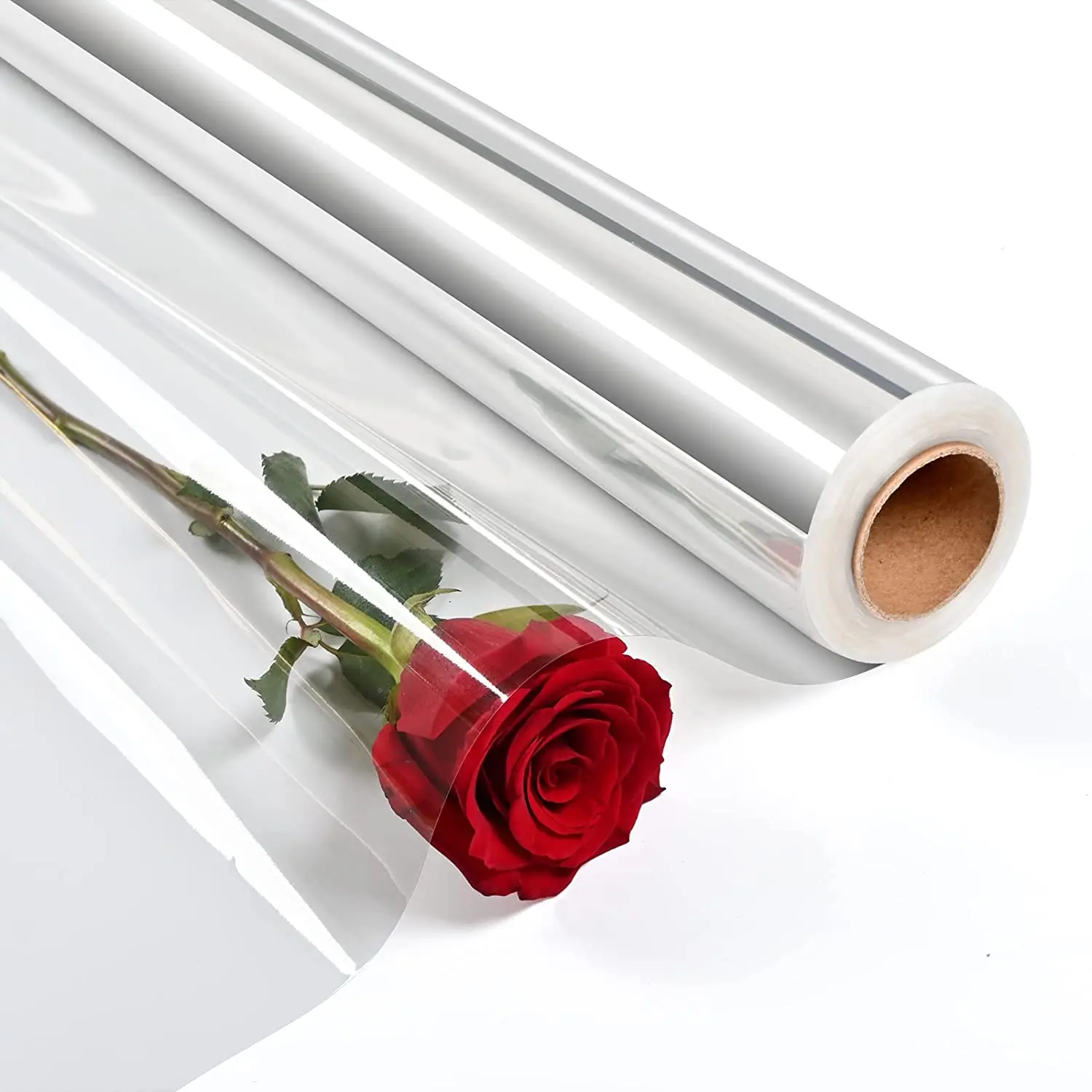 

Clear Cellophane Wrap Roll Irregular Florist Paper Wrapper Long Film Large Gift Wrapping Paper for Flower Gift Baskets Wrap
