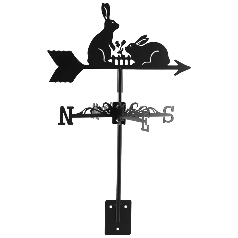 

Animal Iron Wind Vane, Rabbit Weather Vane, Roof Weather Vane Wind Direction Indicator Roof Decoration Spare Parts Accessories