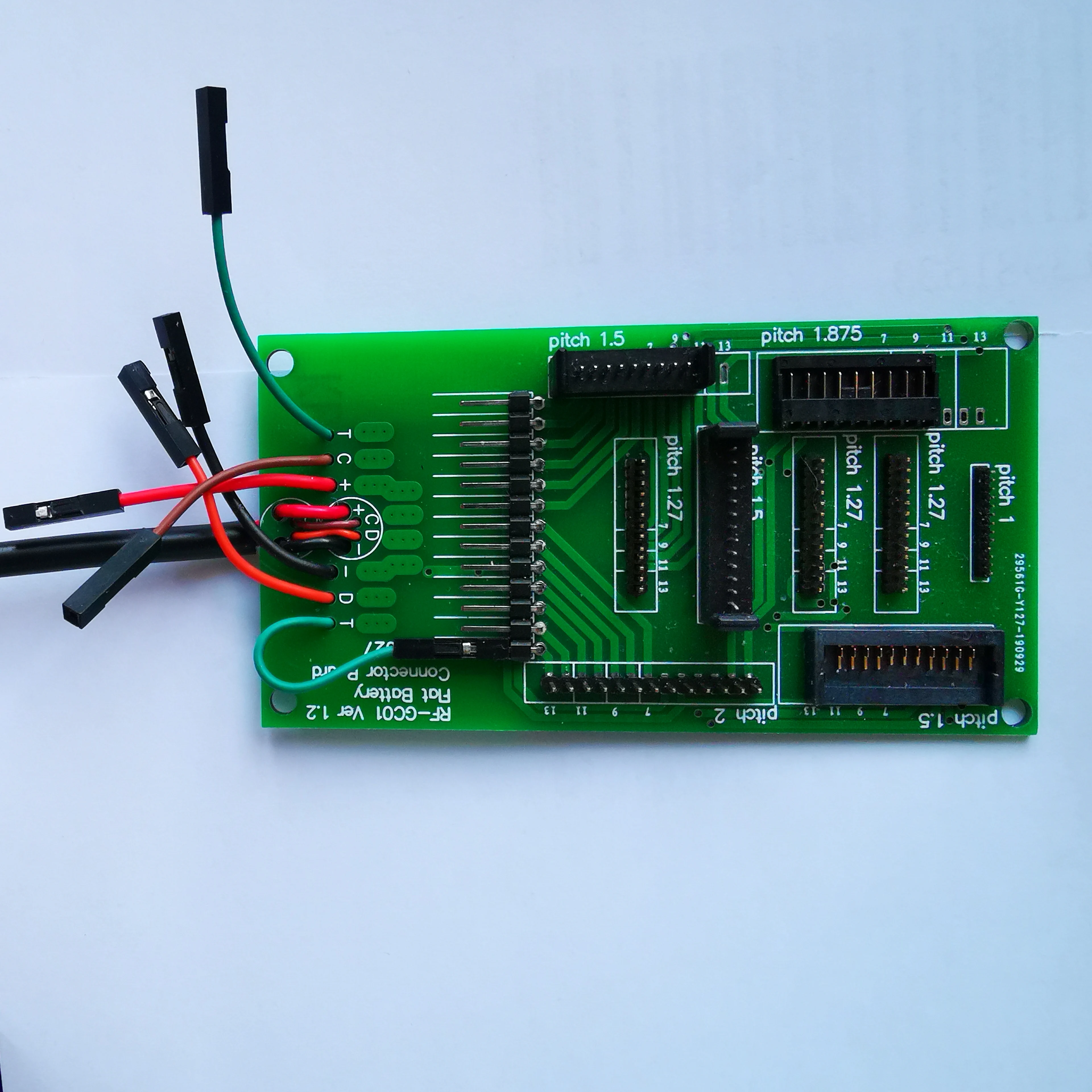 

Flap battery connectors board