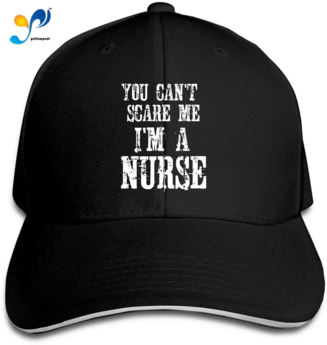 

You Can't Scare Me I'm A Nurse Men Cotton Classic Baseball Cap Adjustable Size