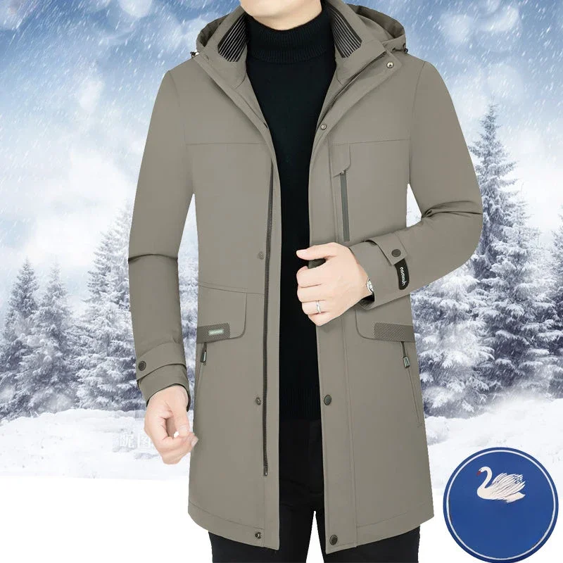 Зимнее пальто средней длины свободные парки со съемной внутренней подкладкой