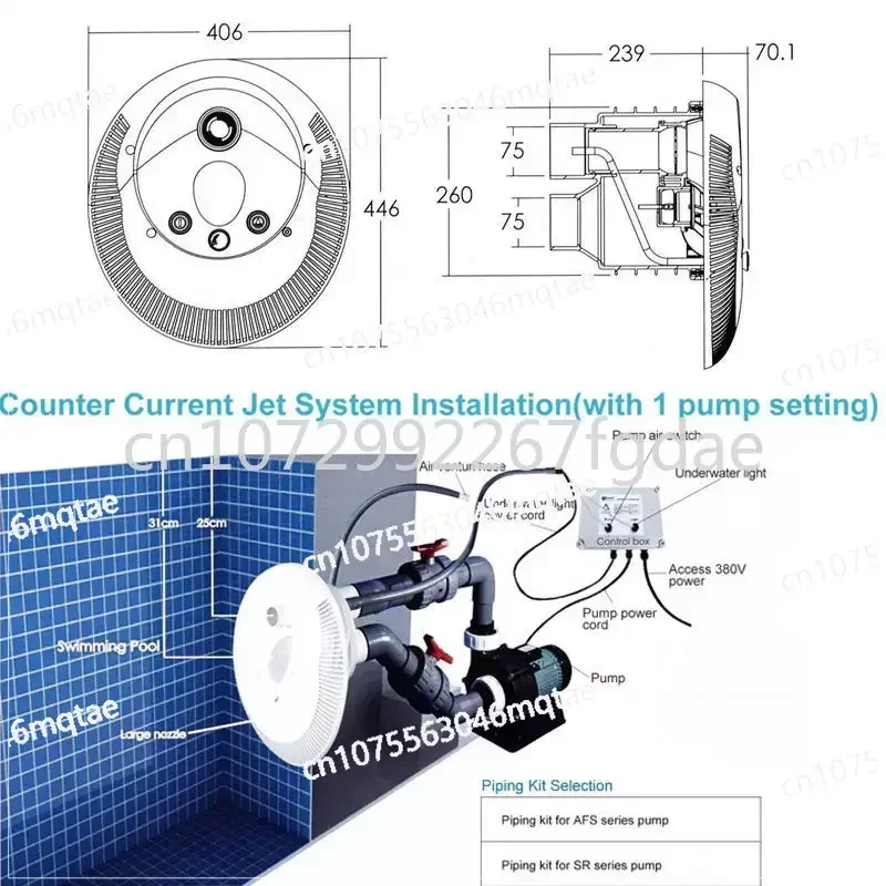 Устройство для тренировки против тока бассейна система насос