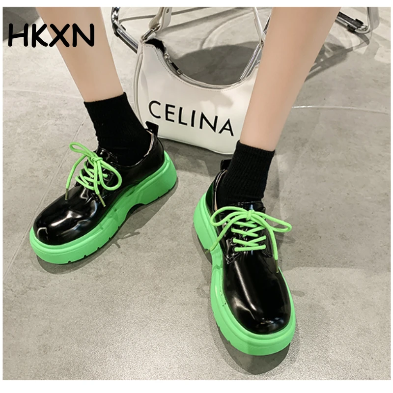 

2022 Womens Heels Spring Fashion Retro Soft Girl High Heels Waterproof Platform Thick Bottom Round Toe High Heels Y