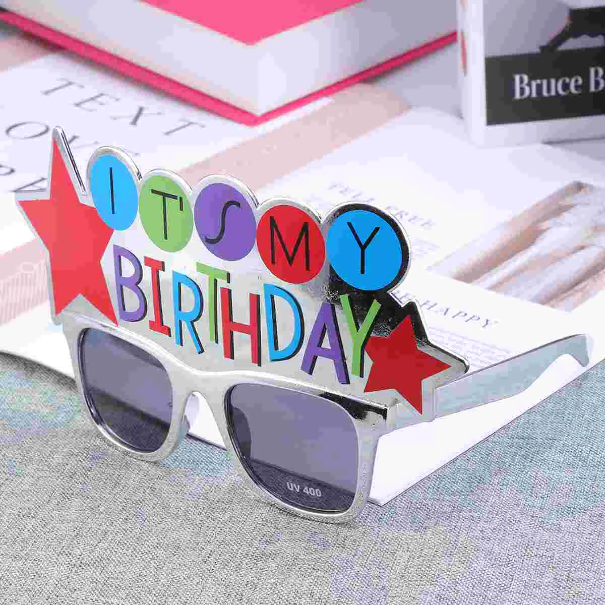 Фотобудка с надписью &quotHappy очки на день рождения&quot новый год платье для очков