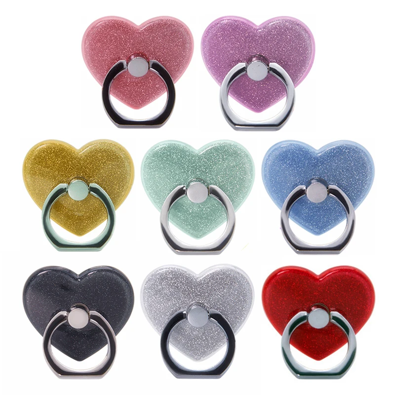 

Universal Finger Ring Heart Shape Mobile Phone Smartphone Stand Holder for IPhone Xiaomi Samsung Smart Phone Car Mount Stand