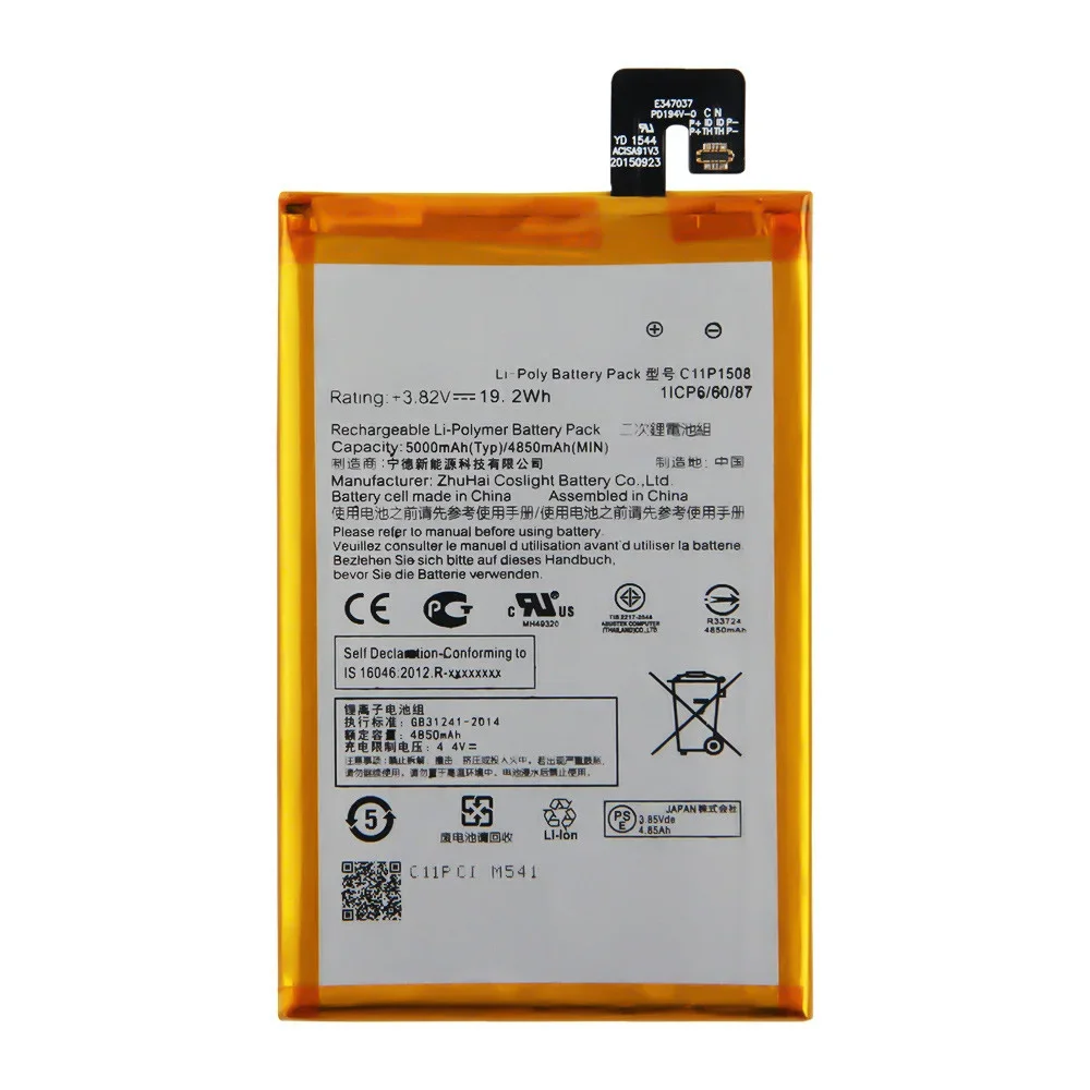 Фото Сменный аккумулятор C11P1508 для ASUS Zenfone max 5000Z C550KL ZC550KL Z010AD Z010DD Z010D Z010DA 5000 мАч аккумулятор для телефона №3