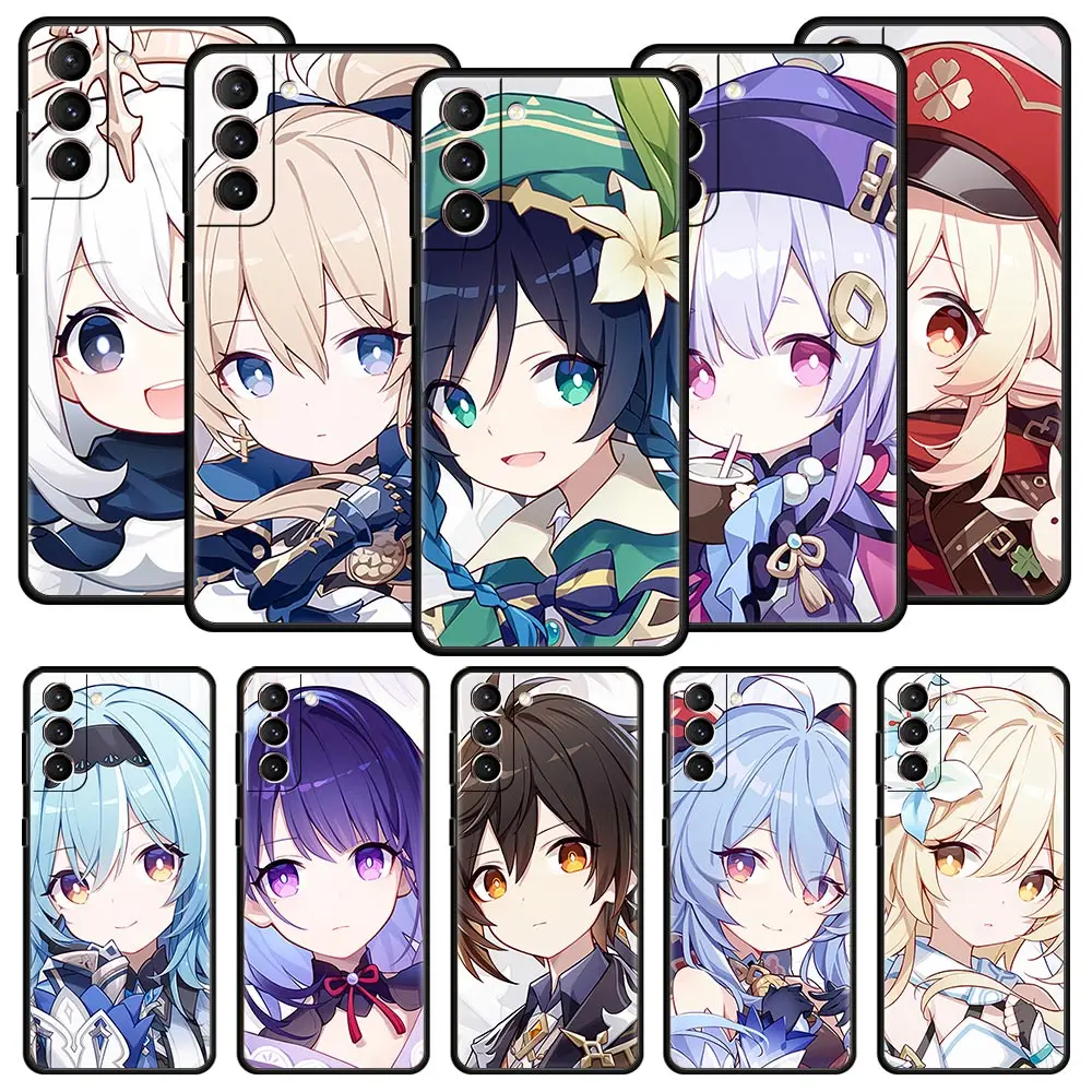 

Genshin Impact Game Phone Case For Samsung Galaxy S23 Ultra S22 S21 S20 FE 5G S10 S10E S9 S8 Plus Note 20 Silicone Cover Bumper