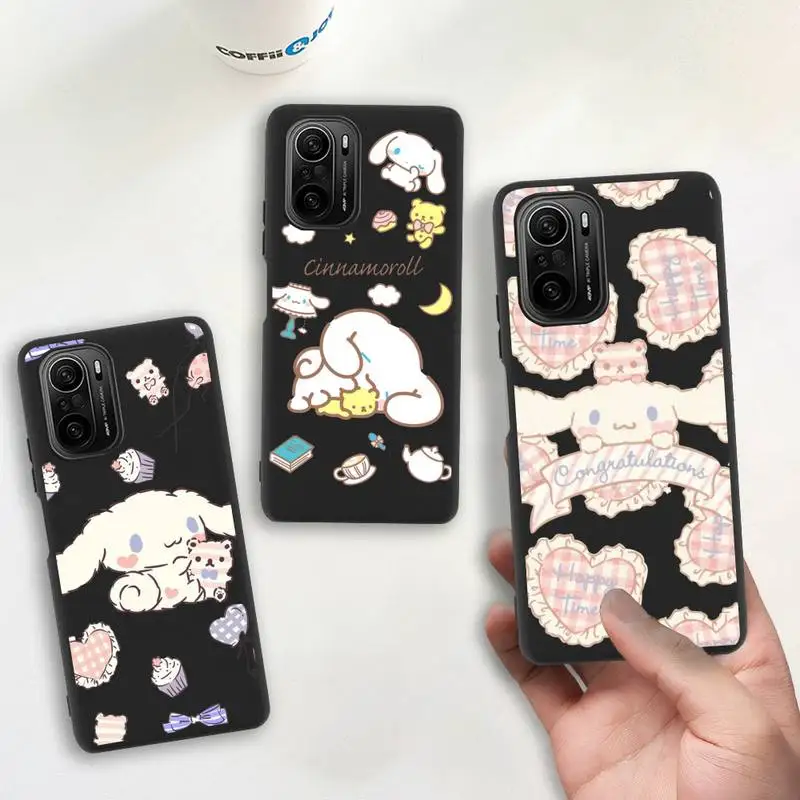 

Sanrio cute Cinnamoroll Phone Case For Redmi 9A K20 K30 K40 Note 11E 11S 11 10 9 Pro Silicone Soft Cover