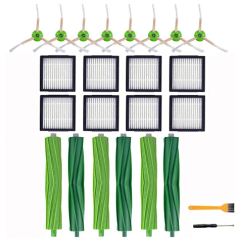

24PCS Rolling Brush Hepa Filter Side Brush For Irobot Roomba I7 E5 E6 I Series Robot Vacuum Cleaner Replacement