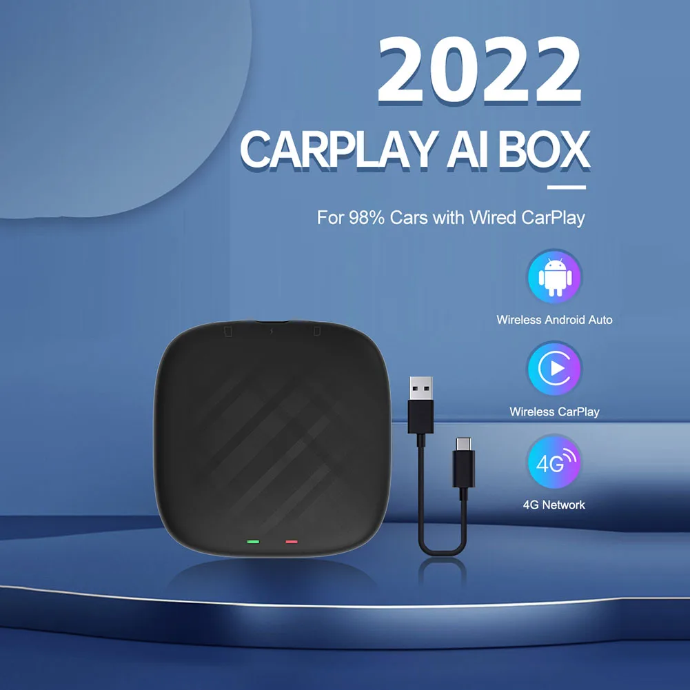 

Carlinkit Bluetooth-совместим с CarPlay Android Ai Box проводной к беспроводному процессору Qualcomm 8-ядерный 4G + 64 Гб адаптер черного цвета
