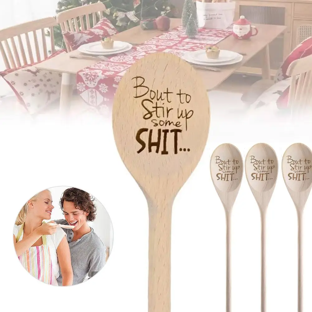 Искусственные ложки приносящие некоторое дерьмо забавная деревянная корзина