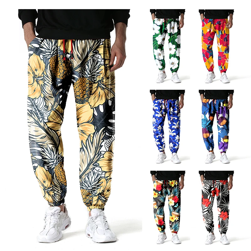 

Hawaii Pattern Printed Men Pants Loose Hippie Bohemia Yoga Harem Pants Comfortable Casual Sport Jogging Pants for Men