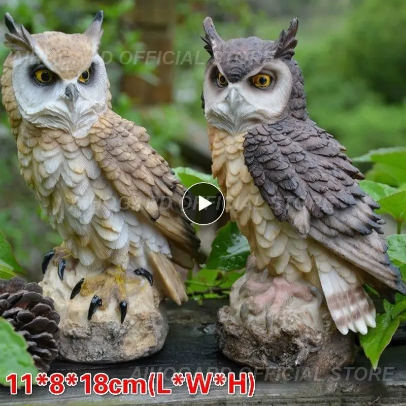 

Resin Resin Simulation Owl Garden Decor Owl Crafts Bird-proof Garden Accessories Garden Ornaments Garden Animal Crafts