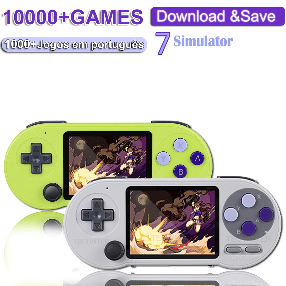 Портативная игровая консоль SF2000 с 3-дюймовым IPS экраном, портативная игровая консоль со встроенными 6000 + играми, Ретро ТВ, игровой плеер с AV выходом
