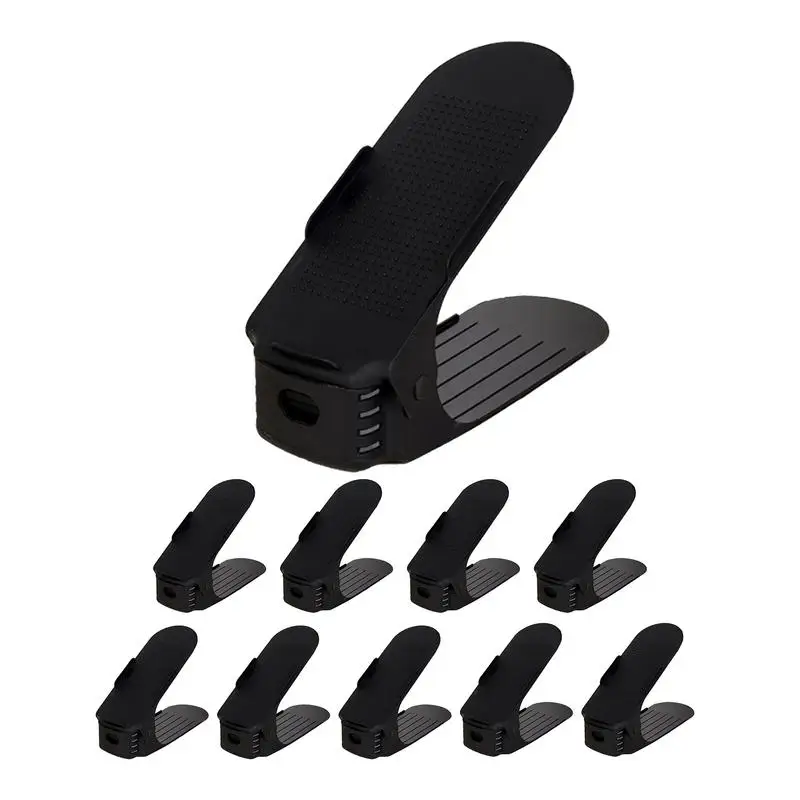 

Shoe Stackers Adjustable Shoe Stacker Space Saver Double Deck Shoe Rack Holder For Closet Organization Black Shoe Slots Space