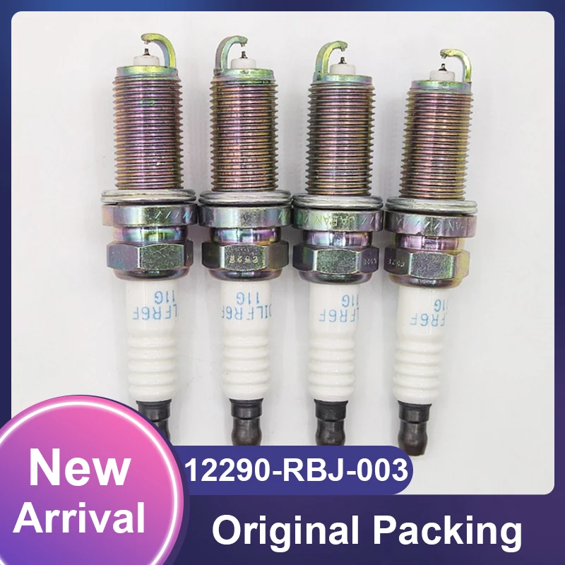 

4 шт., двойная иридиевая Свеча зажигания 12290-RBJ-003 DILFR6F11G для Honda Hybrid Civic IX 1.5L, обзор 1.3L 12290RBJ003