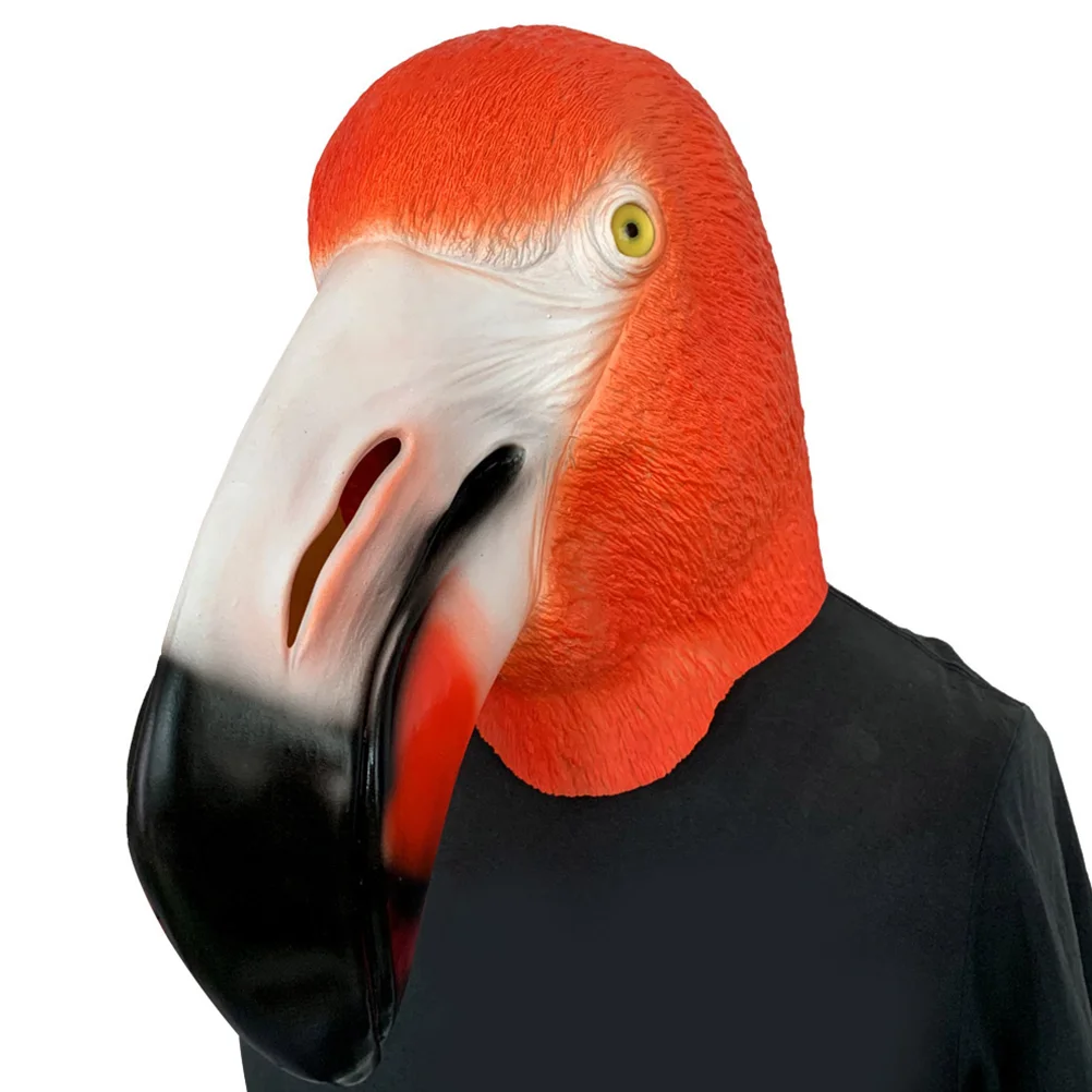 Хэллоуин косплей голова фламинго дизайн маска забавная имитация карнавальная