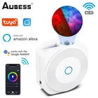 Умный проектор Tuya с Wi-Fi, лазерный проектор звездного неба, ночной светодиодный светильник с красочным голосовым управлением и управлением через приложение, работает с Alexa Google Home