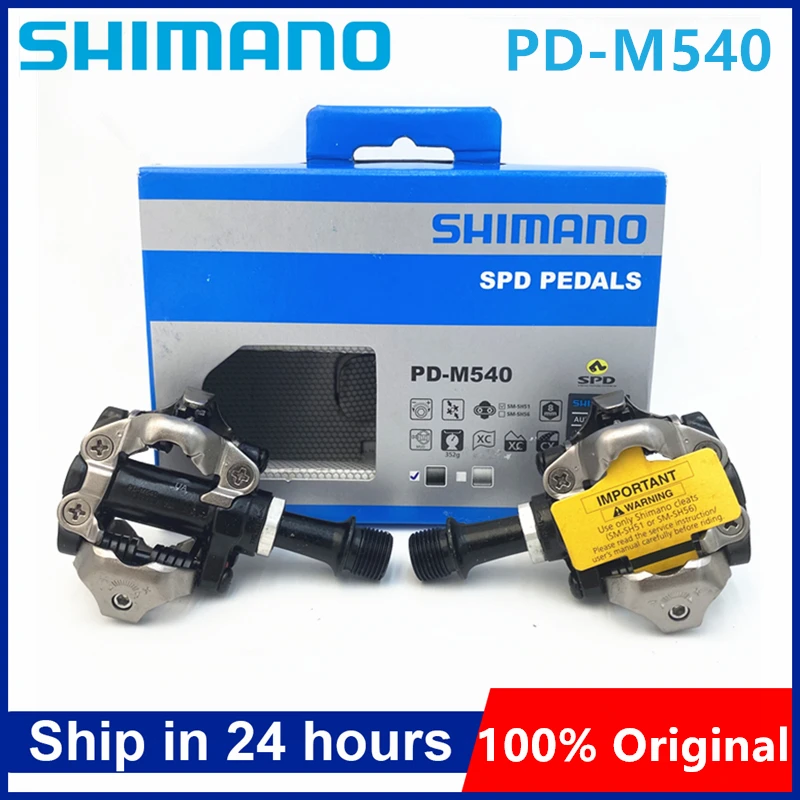 Оригинальные велосипедные педали Shimano PD-M540 SPD без зажима для горного велосипеда