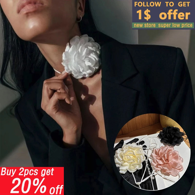 

Преувеличенные украшения, изящная цепочка на шею, классическое романтическое ожерелье с цветами, Женская Модная бижутерия, винтажное ожере...