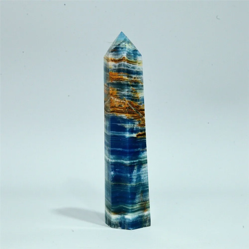 

Красивая натуральная синяя башня онкси, восстанавливающая обелиск рейки, энергетический бар, домашний декор, аксессуары для офисной зоны