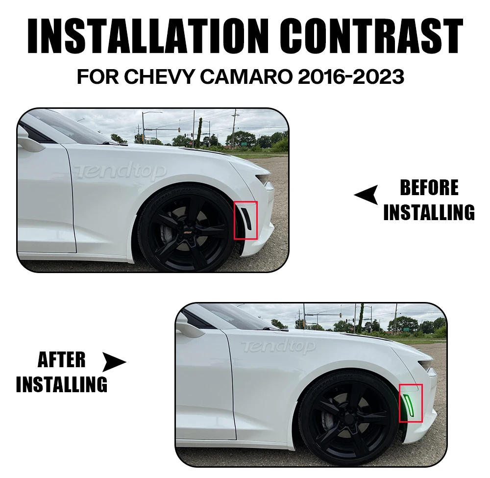 Передний и задний бампер динамические зеленые боковые габаритные огни