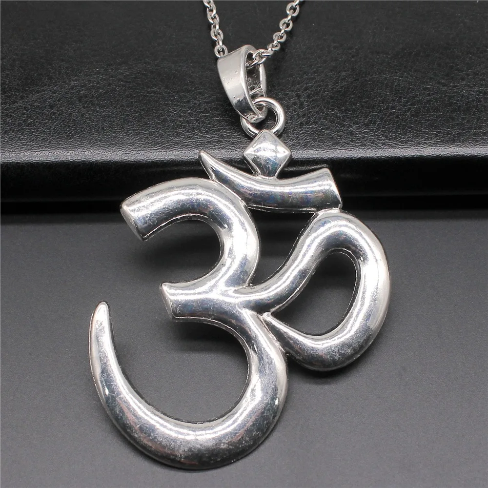 Ожерелье женское и мужское винтажное, модное колье с длинной цепочкой, 2 цвета, большой размер 75x56 мм, ювелирные аксессуары