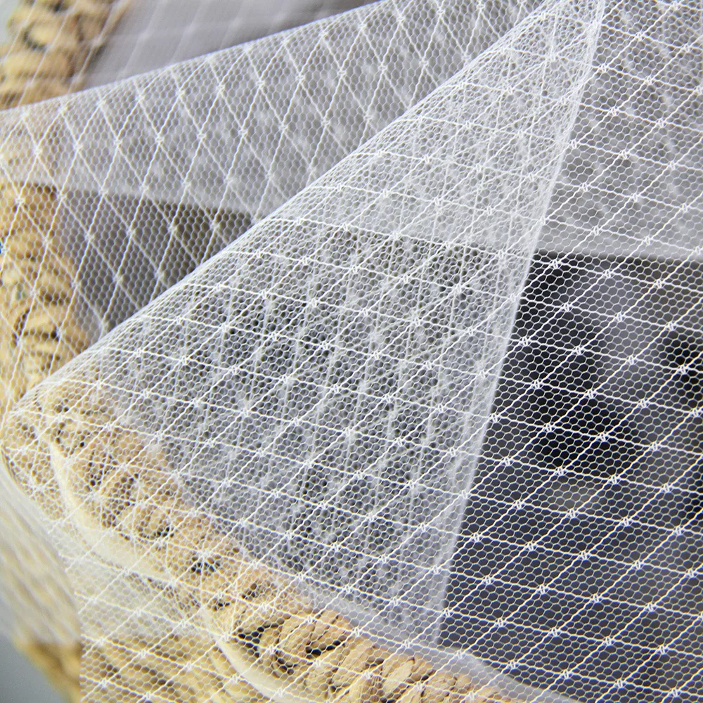 

12 Colors Nylon Rhombic Lattice Mesh Fabric Lace Cloth Wedding Dress Net Tulle Yarn Bottom Cloth Soft Small Hole Accessories