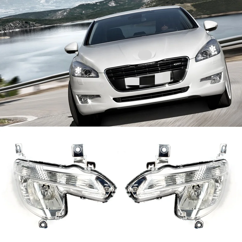 For PEUGEOT 508 2011 2012 2013 2014 2015 Front Bumper Fog Light Fog Lamp Without Bulbs