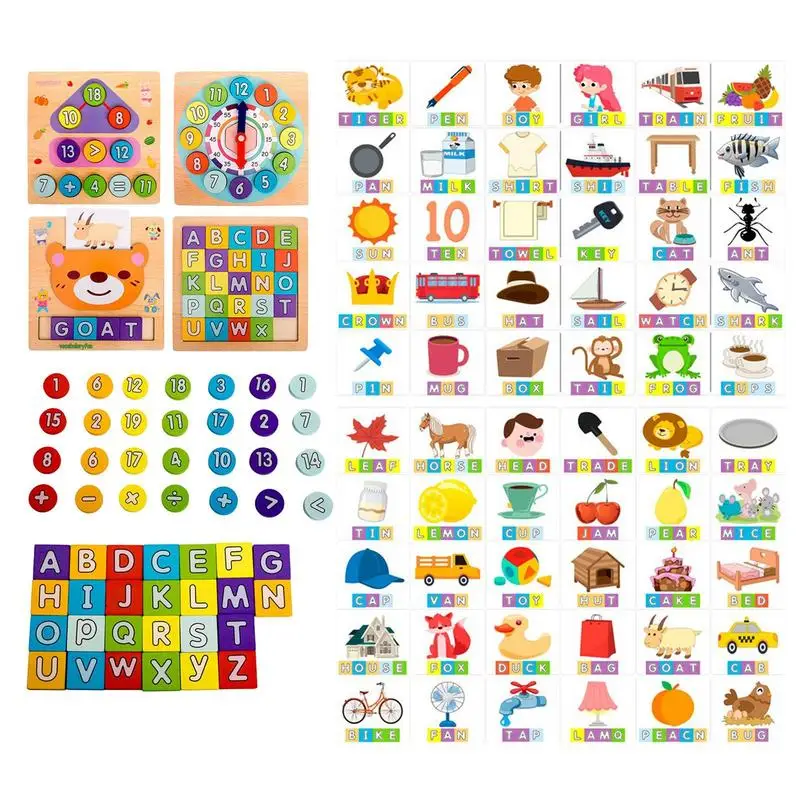 

Montessori Educational Toys Math Game Counting Numbers Learning Clock Wooden Board Toy With Counting Numbers And Learning Clock