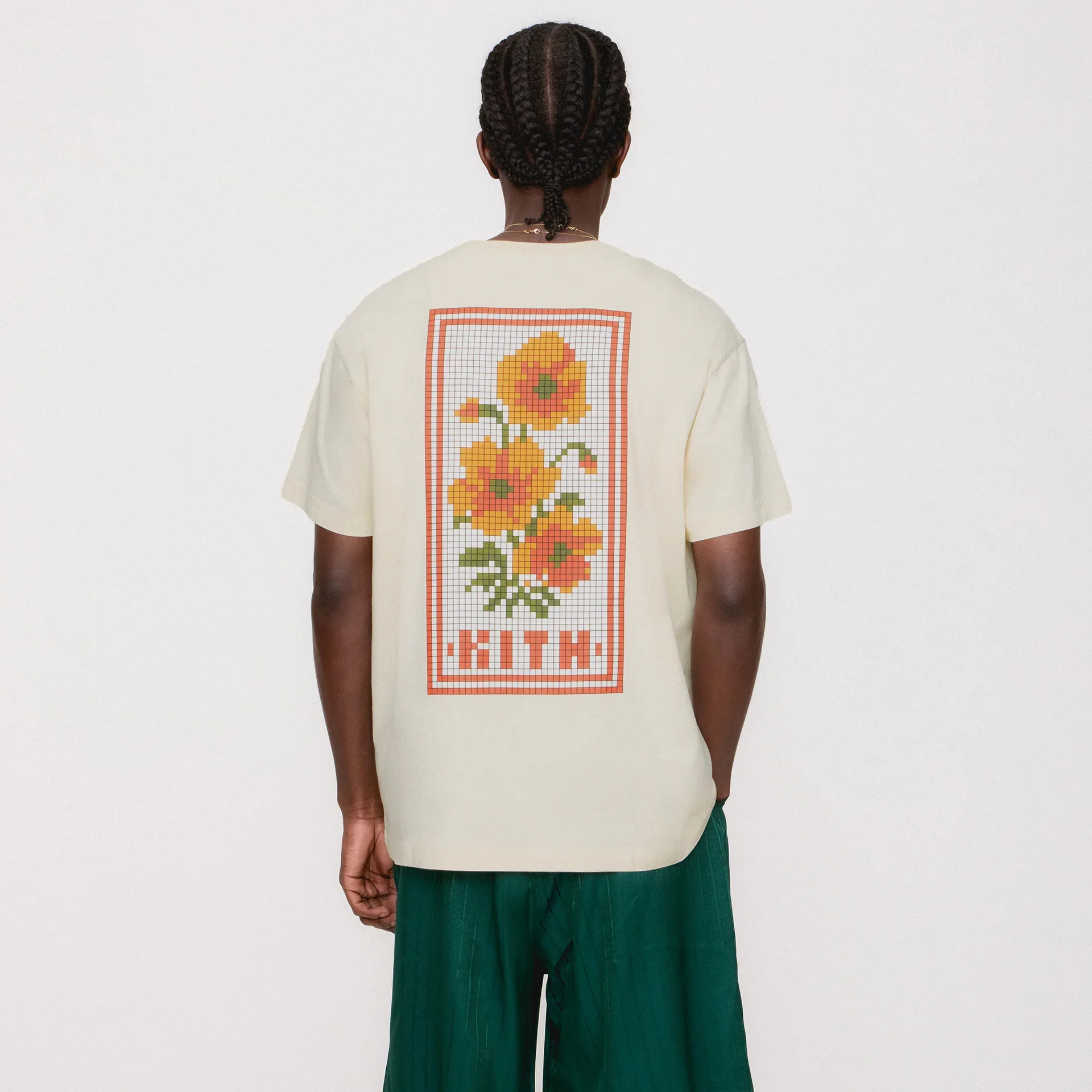 Фото Футболка KITH Box с цветочным принтом и логотипом, мужская и женская, с коротким рукавом, высококачественная, свободного кроя, хлопковая, уличная мода, топы, футболки №5