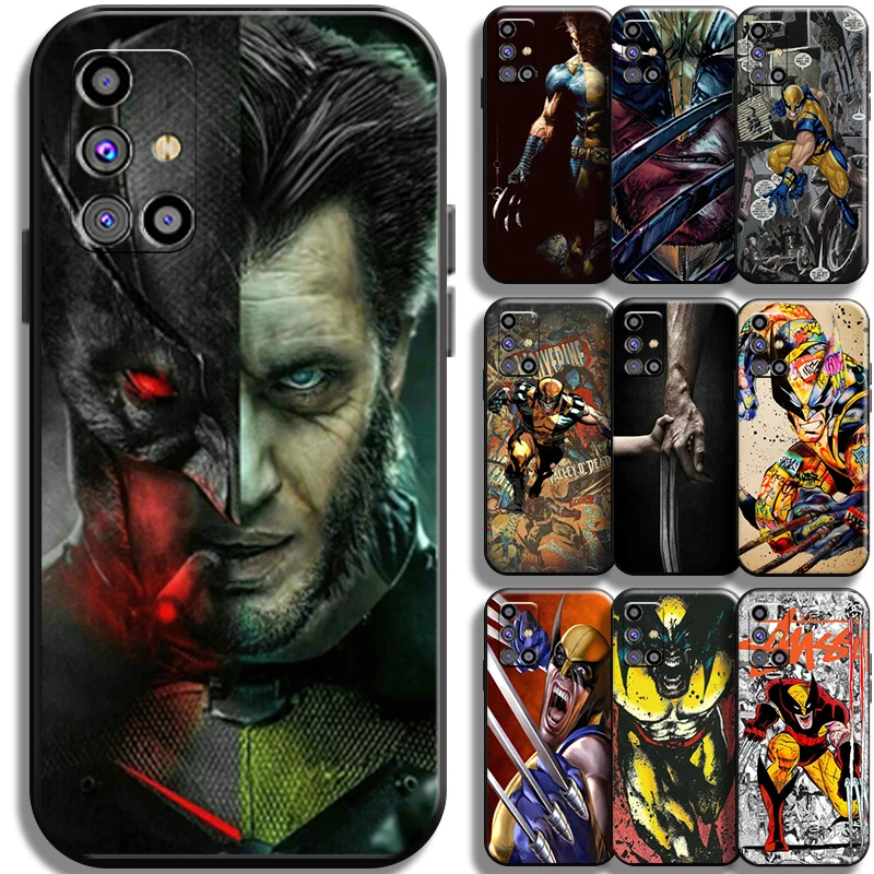 

Marvel X-Men Wolverine Phone Case For Samsung Galaxy M31 M31S Cover Funda TPU Liquid Silicon Shell Cases Full Protection Soft