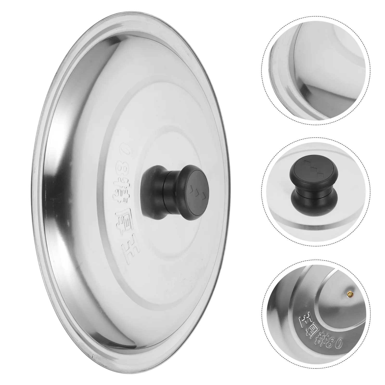 

Universal Lid Stainless Steel Pot Home Accessory Grill Round Cover Household Kitchen Supply Work