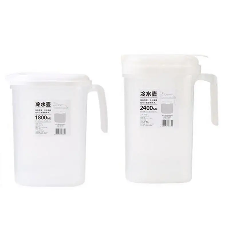 

Кувшин для воды на дверцу холодильника, прозрачный полипропиленовый кувшин для ледяного чая с ручкой, кувшин для напитков 61/81 унции