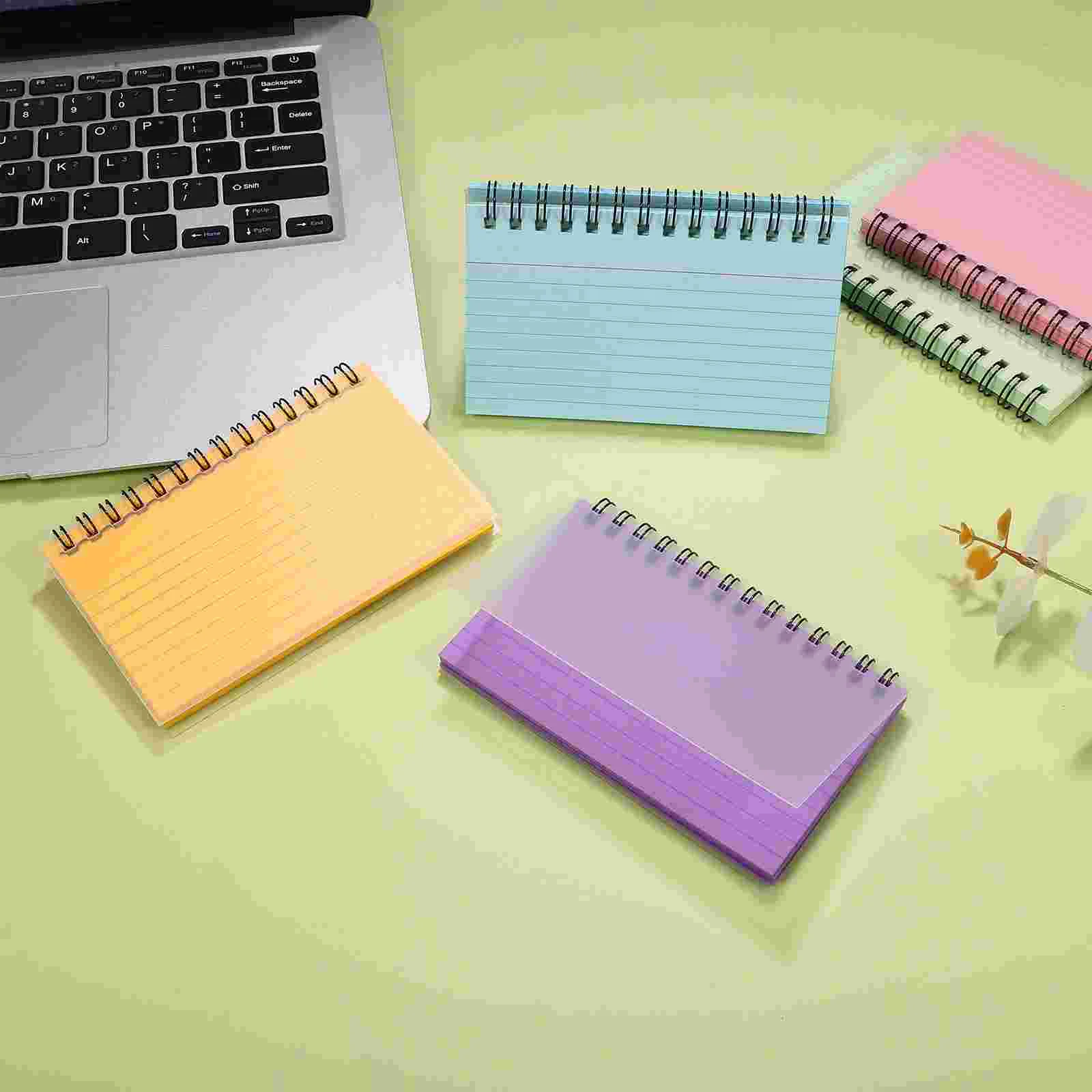 

5 Pcs Notebook Index Cards Small Spiral Notebooks Papers Record Notepad Blank Meeting Speech Flashcards for study