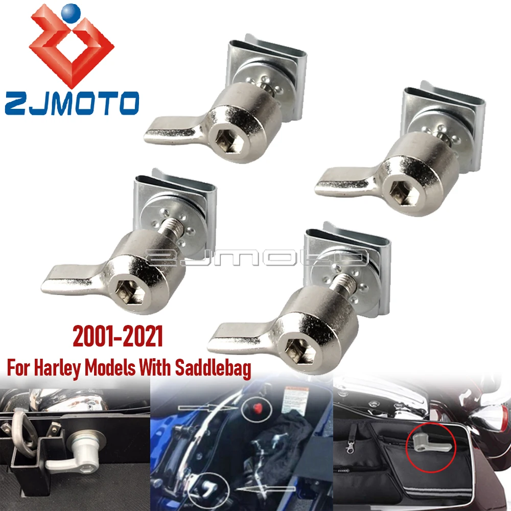 

Для Harley Softail Fat Bob Dyna Road Glide Touring Sportster аксессуары для мотоциклетных сумок, Рычажные болты, гайки, зажимы, наборы