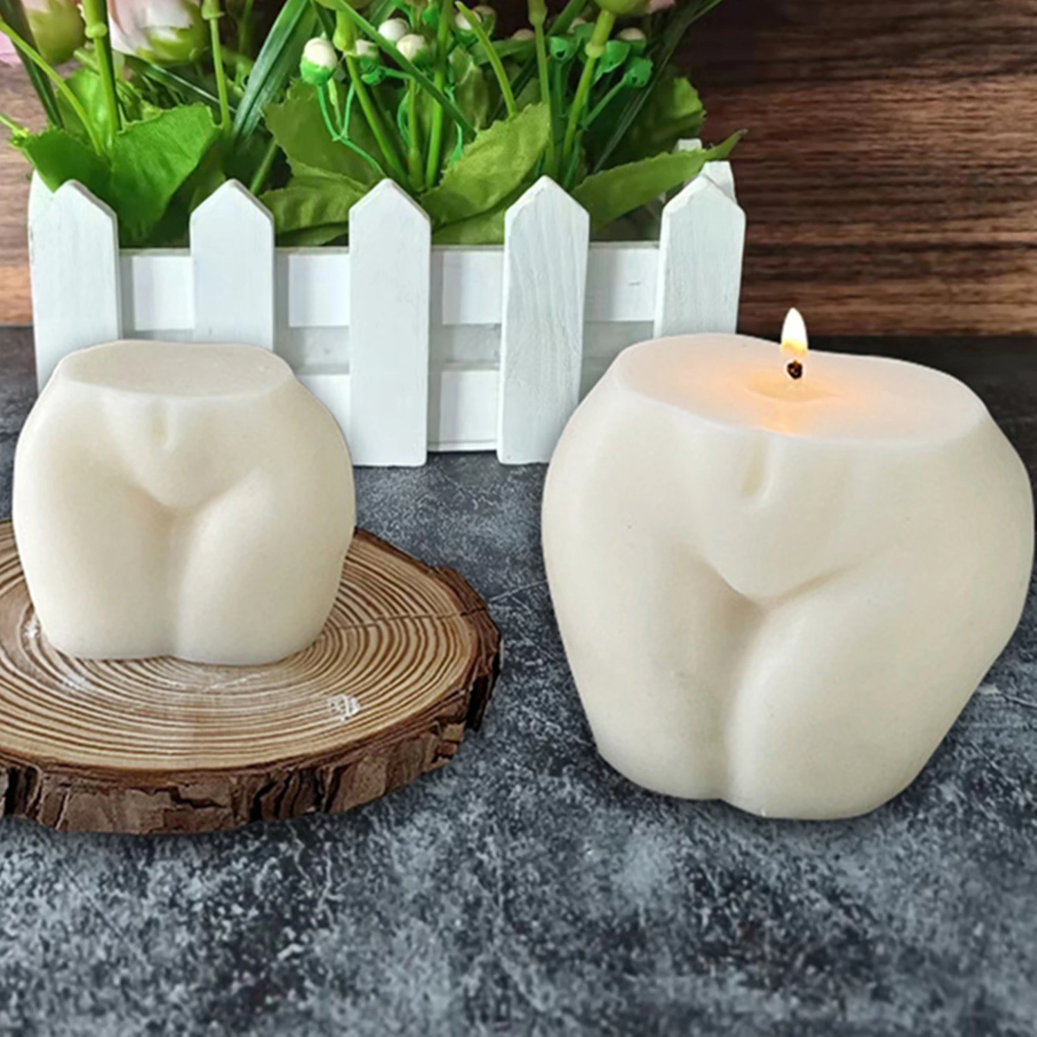 

3D Big Butt Silicone Candle Mold Artistic Human Body Resin Epoxy Molds Candle Mould For Candle Making Home Decoration Accessorie