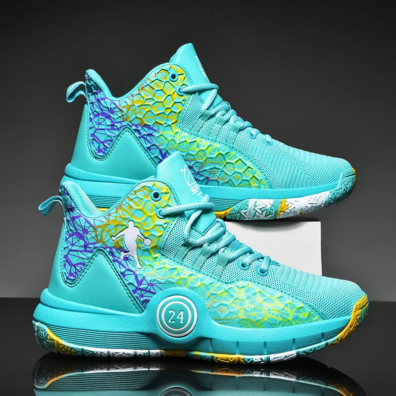 

High Quality Basketball Shoes Men Sneakers Boys Basket Shoes Autumn High Top Anti-Slip Outdoor Sports Shoes Trainer Women Summer