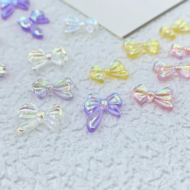 100 шт. мини галстук-бабочка дизайн ногтей плоская задняя полимерная Статуэтка