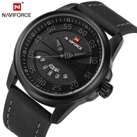 top luxury brand naviforce watches for men military leather band sport wristwatch quartz waterproof clock male relogio masculino